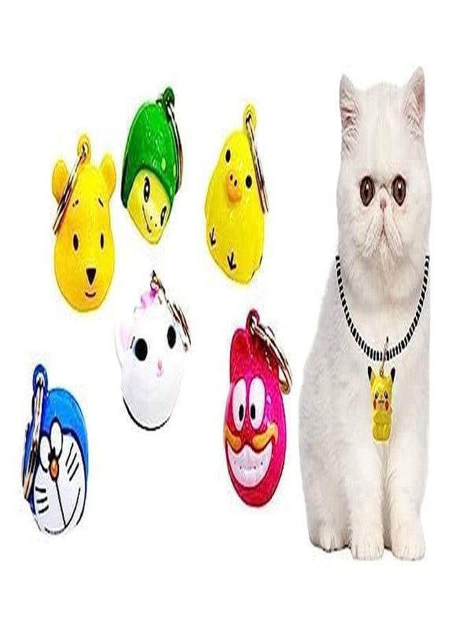 RoverPets Durable Multicolor Plastic Doraemon Character Collar Charm | Cartoon Design with Ring & Bell | Non-Toxic Pendant for Cat and Dog Collars - Image 2